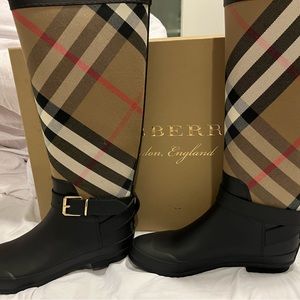 Authentic, worn ONCE, Burberry rain boots.